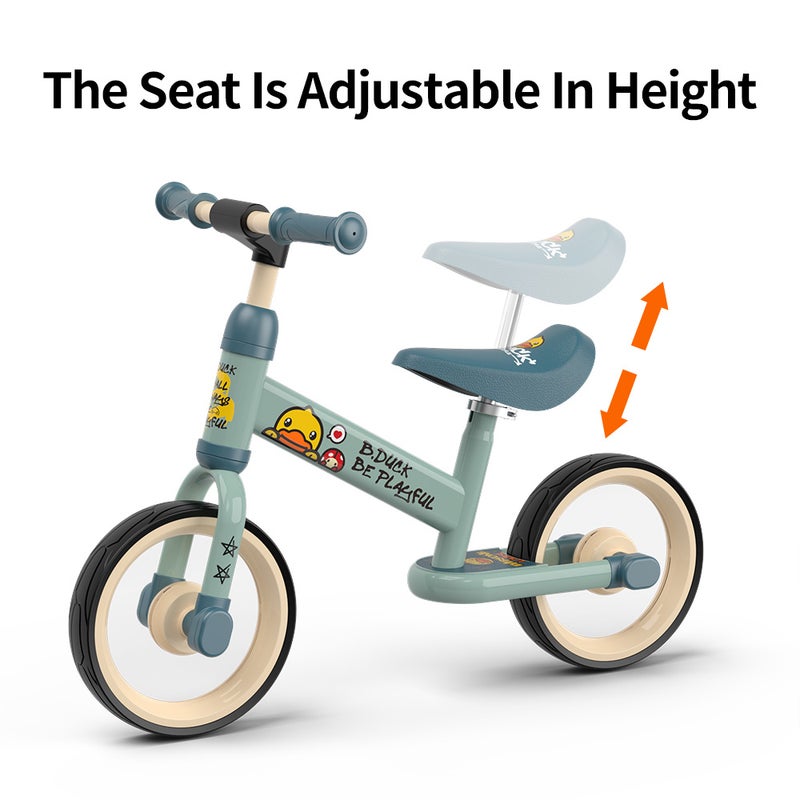 B.Duck - Kids Balance Bike, height-adjustable saddle, Anti-slip Handle & Wheels, Indoor/Outdoor Ride, Green, 3-5 Y - Image 3